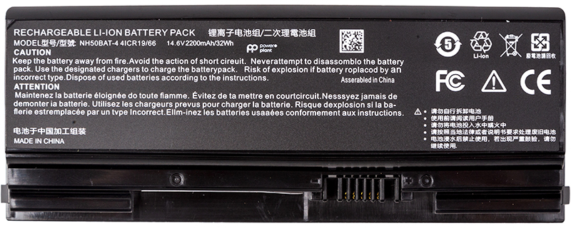 Аккумулятор для ноутбука PowerPlant HASEE Z7M-CT (NH50BAT) 14.6V 2200mAh (NB400218) - Фото 1