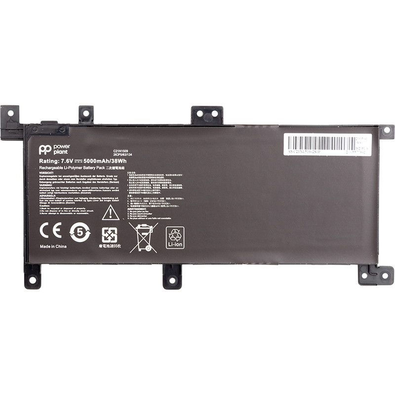 Аккумулятор для ноутбука PowerPlant ASUS VivoBook X556U (C21N1509) 7.6V 38Wh (NB430963) - Фото 1