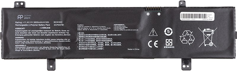 Аккумулятор для ноутбука PowerPlant ASUS VivoBook 15 X505BA (B31N1631) 11.4V 3600mAh (NB431809) - Фото 1