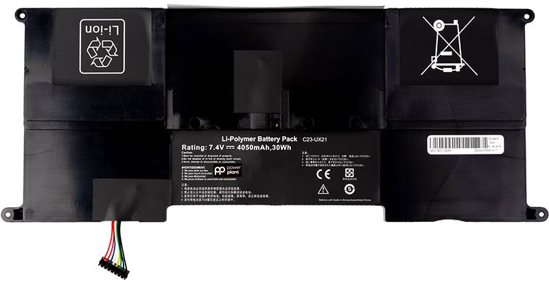 Аккумулятор для ноутбука PowerPlant Asus Zenbook UX21 (C23-UX21) 7.4V 4050mAh (NB431953) - Фото 1