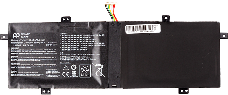 Аккумулятор для ноутбука PowerPlant ZenBook 14 (C21N1833) 7.4V 4250mAh (NB432042) - Фото 1