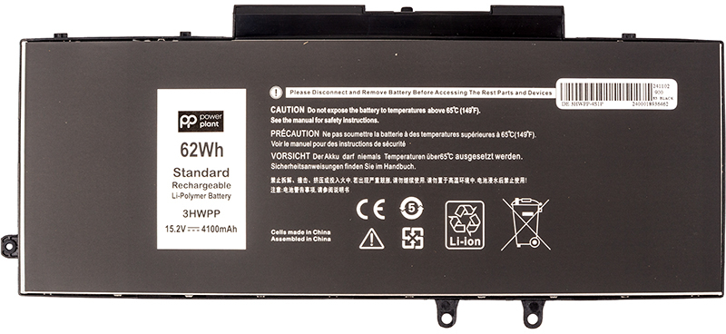 Аккумулятор для ноутбука PowerPlant DELL Latitude 5401 (3HWPP) 15.2V 4100mAh (NB442102) - Фото 1