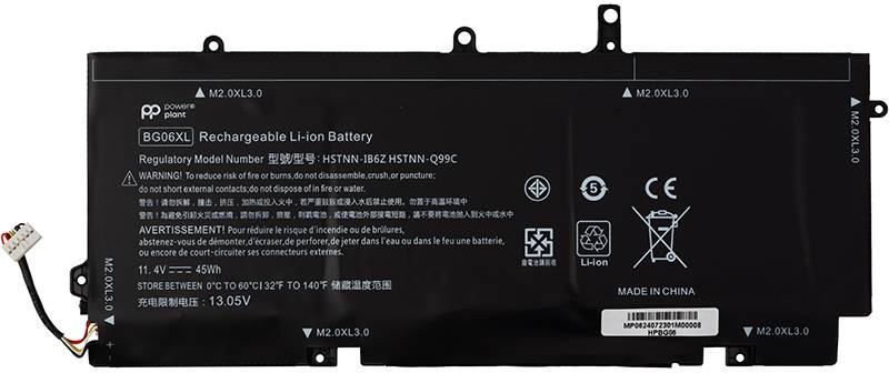 Аккумулятор для ноутбука PowerPlant HP Folio1040 G3 (BG06XL) 11.4V 45Wh (NB462322) - Фото 1