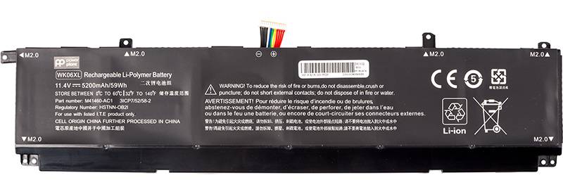 Аккумулятор для ноутбука PowerPlant HP 7 Series 17-CK (WK06) 11.4V 5200mAh (NB462414) - Фото 1