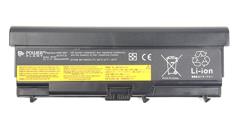 Аккумулятор для ноутбука PowerPlant  IBM/LENOVO ThinkPad T430 (42T4733, LOT430LP) 11.1V 7800mAh (NB480364) - Фото 1