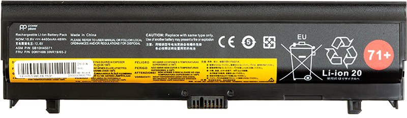 Аккумулятор для ноутбука PowerPlant LENOVO ThinkPad L560 (B10H45071/71+) 10.8V 4400mAh (NB481224) - Фото 1