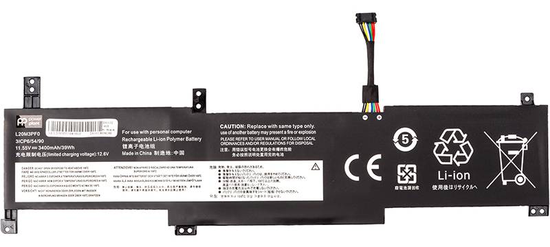 Аккумулятор для ноутбука PowerPlant LENOVO IdeaPad 3 (L20M3PF0) 11.55V 3400mAh (NB482351) - Фото 1