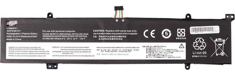 Аккумулятор для ноутбука PowerPlant LENOVO Yoga 9-15IMH5 (L18M4PF1) 15.2V 3500mAh (NB482382) - Фото 1