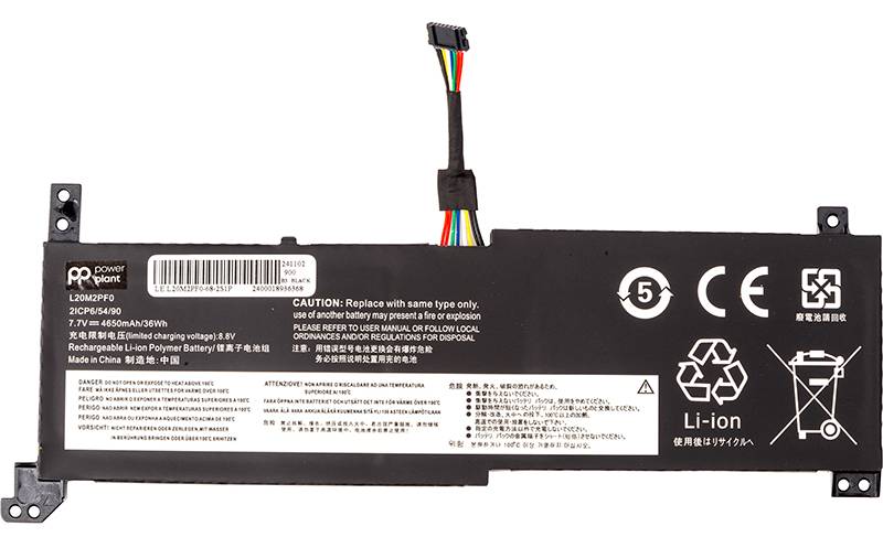 Купити Акумулятор для ноутбука PowerPlant LENOVO IdeaPad 3-14ITL6 (L20M2PF0) 7.7V 4650mAh (NB482405) - Фото 1 Акумулятор для ноутбука PowerPlant LENOVO IdeaPad 3-14ITL6 (L20M2PF0) 7.7V 4650mAh (NB482405) - Фото 1