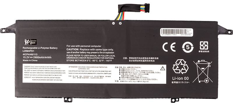 Аккумулятор для ноутбука PowerPlant LENOVO ThinkBook 13x ITG (L20M4PD1) 15.2V 2900mAh (NB482481) - Фото 1