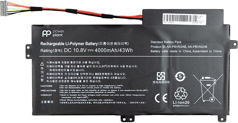 Аккумулятор для ноутбука PowerPlant SAMSUNG 370R (AA-PBVN3AB) 10.8V 4000mAh (NB490080) - Фото 1