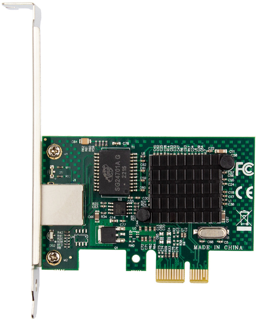 Сетевая карта LAN Frime PCI-E x1 Gigabit Ethernet Broadcom BCM5721 (NCF-GbLanBCM5721.LP) - Фото 1