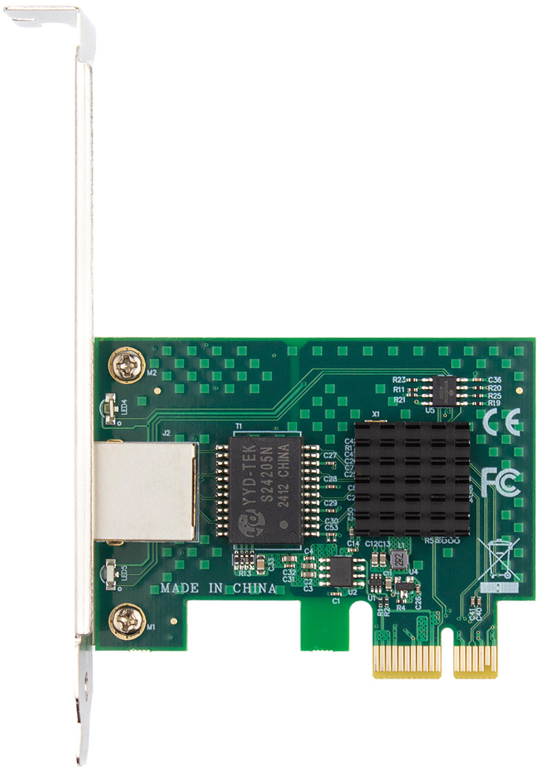 Сетевая карта LAN Frime PCI-E x1 Gigabit Ethernet Intel I225-V (NCF-GbLanI225-V.LP) - Фото 1