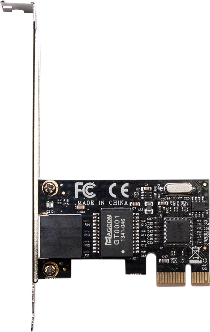 Сетевая карта LAN Frime PCI-E x1 Gigabit Ethernet RTL8111C (NCF-GbLanRTL02.LP) - Фото 1