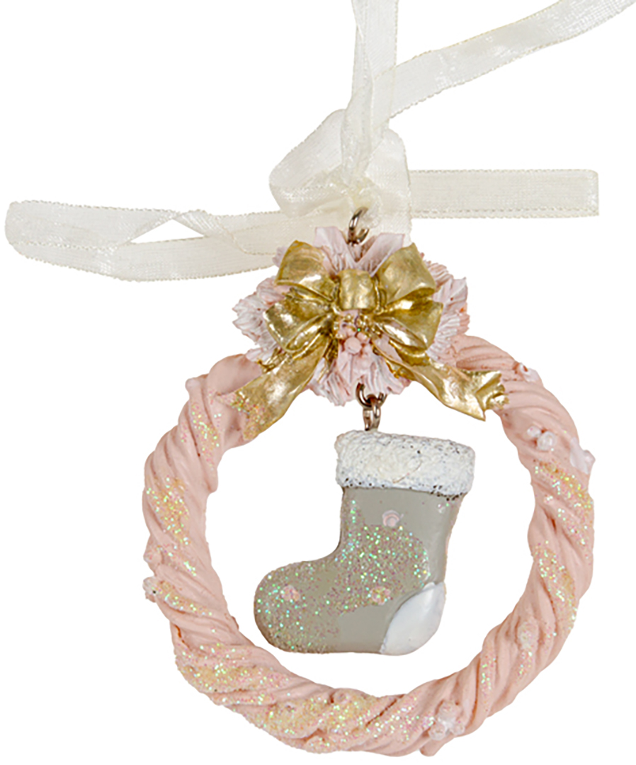 Декор підвіска New Year Lefard Віночок 8 см (191-037) - Фото 1