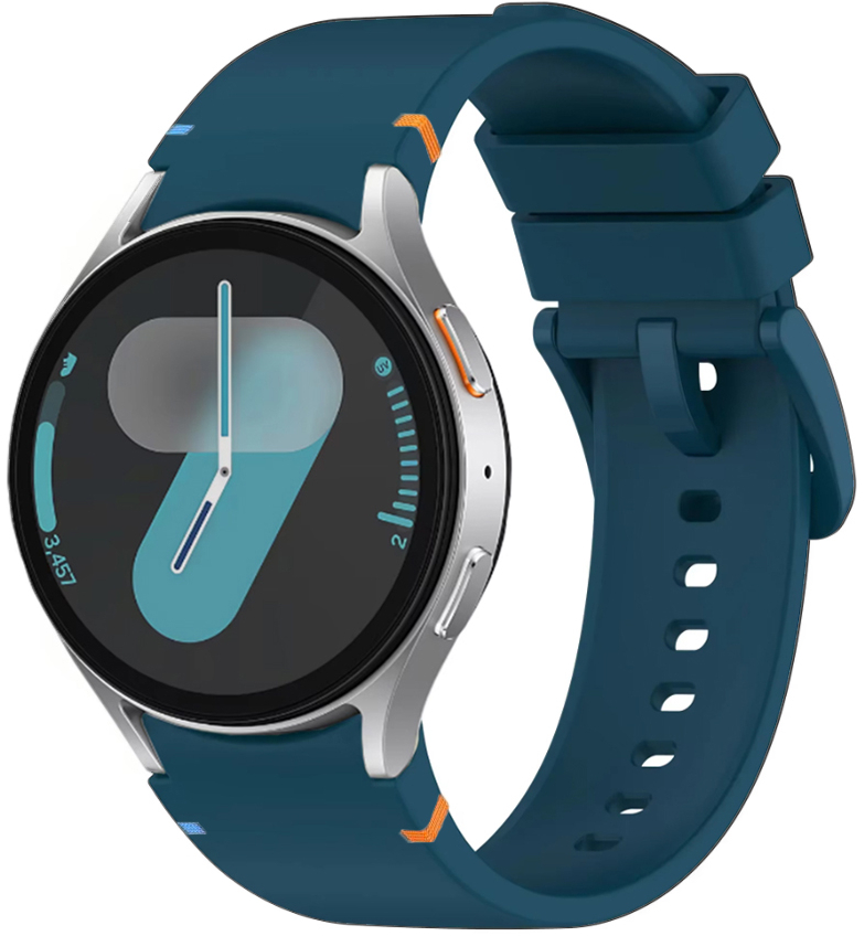Ремешок для смарт-часов BeCover Ribbed Tape for Samsung Galaxy Watch (20mm) 3 41mm/4 40mm-44mm/5 40-44mm/6 40-44mm/7 40-44mm Blue (712053) - Фото 1