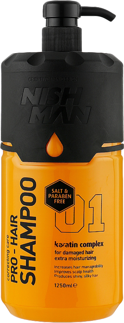 Шампунь мужской Nishman Pro-Hair Shampoo 1250 мл (4128509) - Фото 1