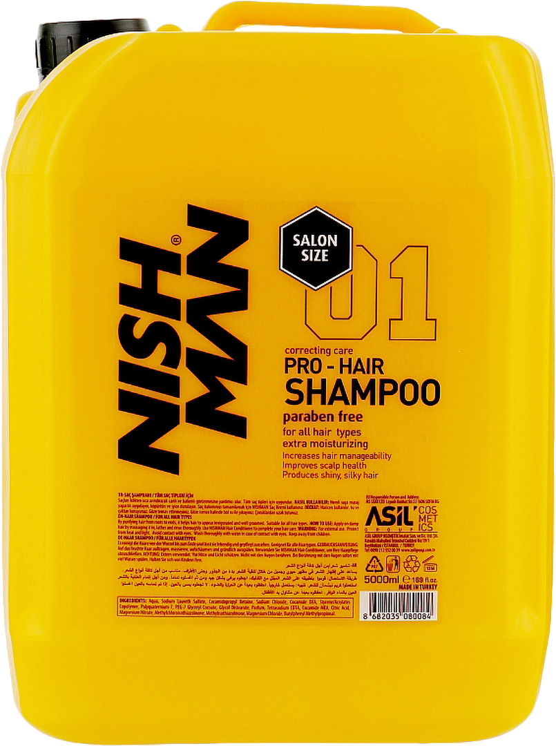 Шампунь мужской Nishman Pro-Hair Shampoo 5000 мл (4128510) - Фото 1