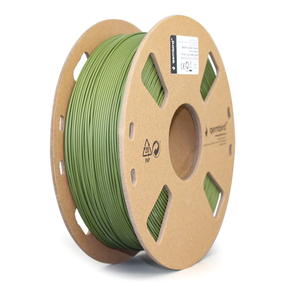 Нитка для PLA-картриджа Gembird Green (3DP-PLA-01-MTMG) - Фото 1