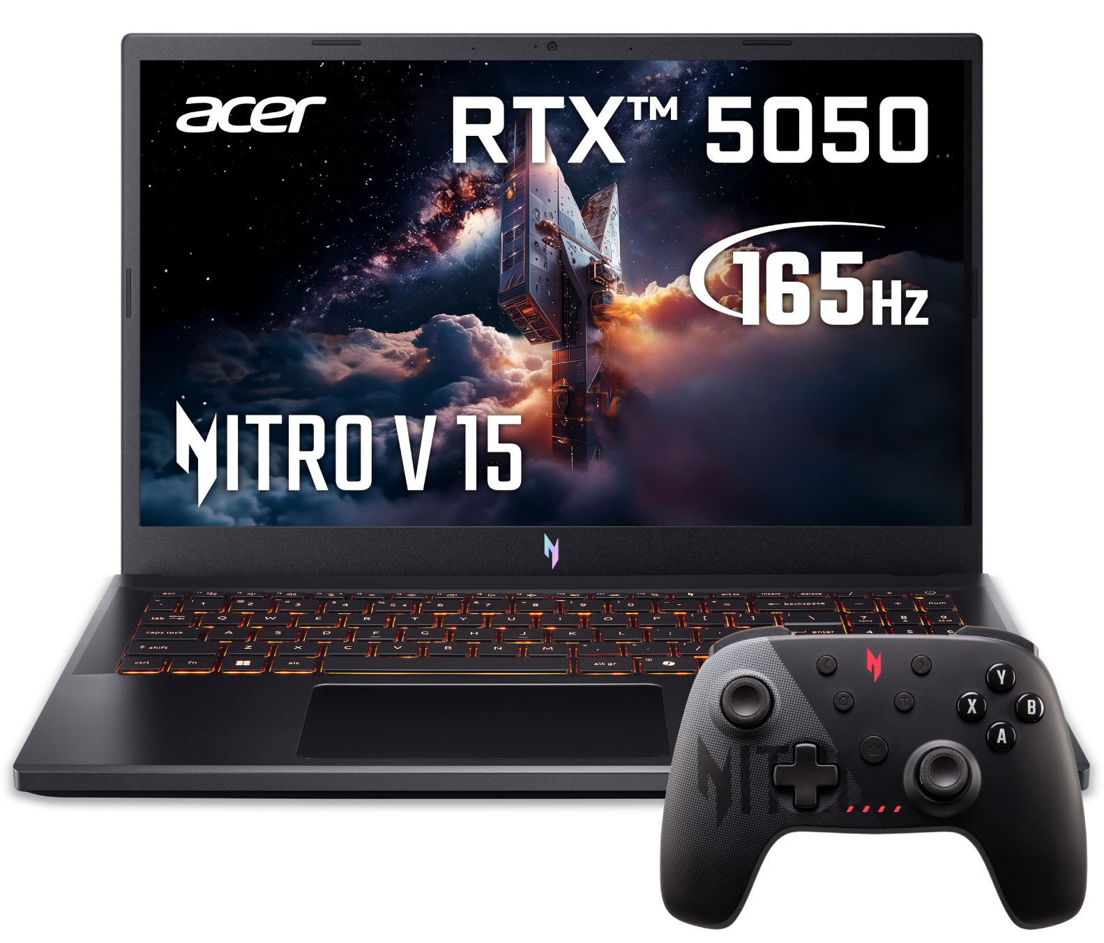 Ноутбук ігровий Acer Nitro V 15 ANV15-52-529K (NH.QZ7EU.00E) Obsidian Black - Фото 1