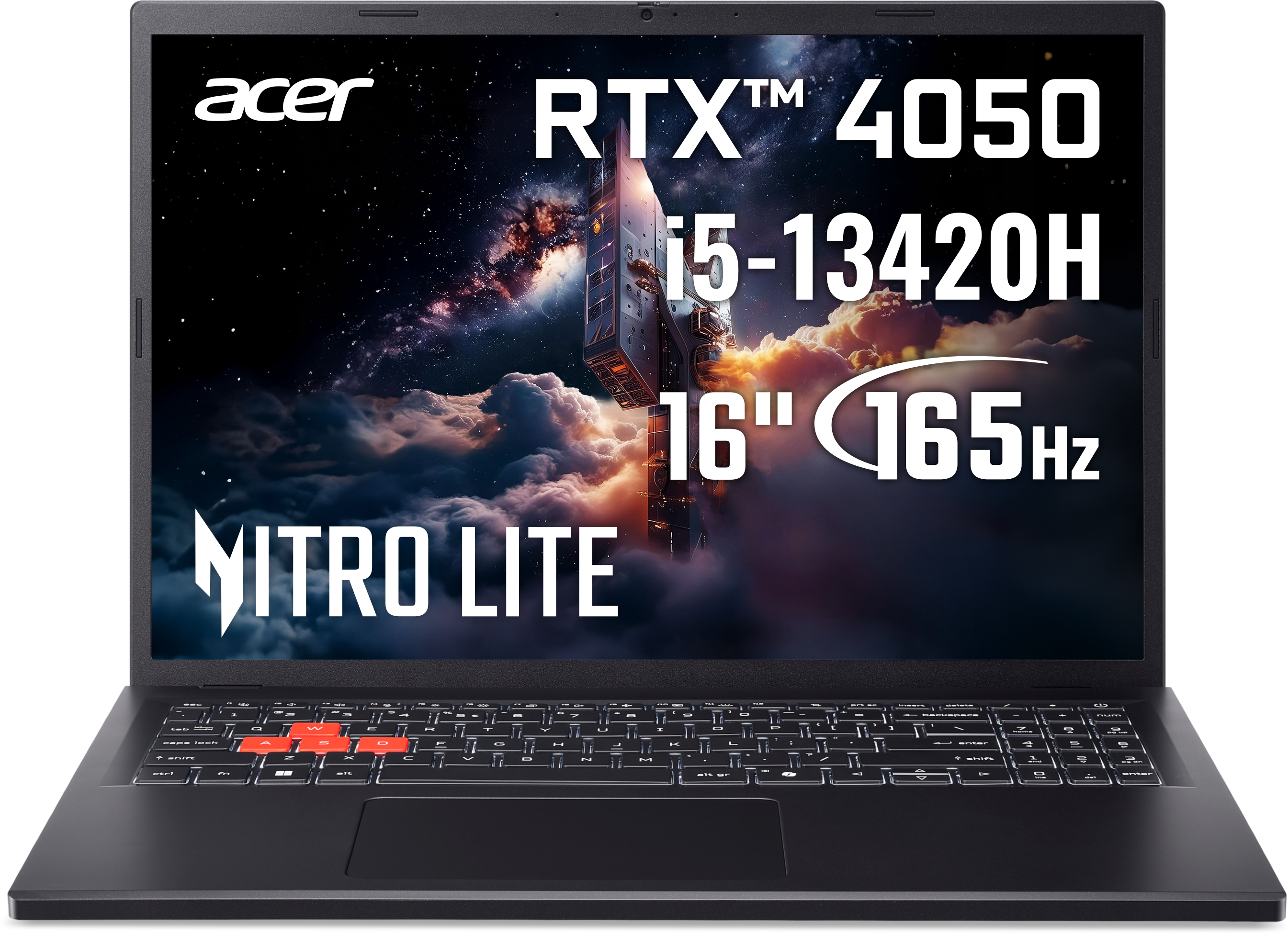 Ноутбук ігровий Acer Nitro Lite NL16-71G-547M (NH.DAEEU.002) Shale Black - Фото 1