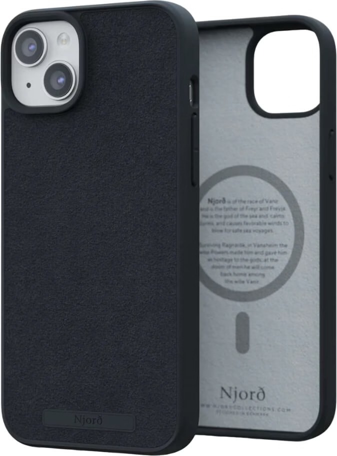Чехол для смартфона Njord Suede MagSafe Case Black for iPhone 15 Plus (NA52SU00) - Фото 1