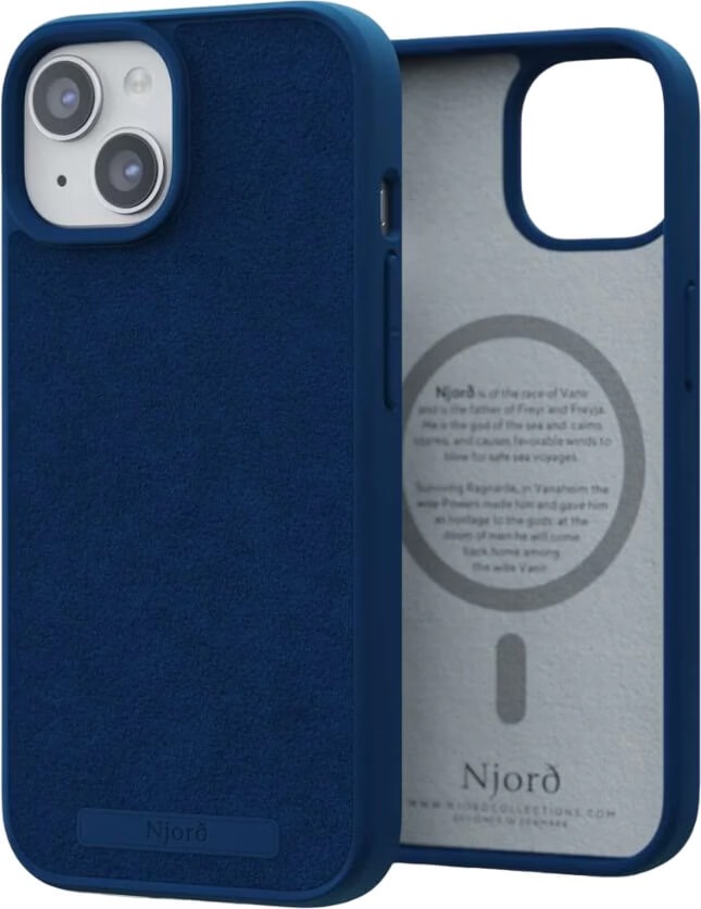 Чехол для смартфона Njord Suede MagSafe Case Navy Blue for iPhone 15 (NA51SU01) - Фото 1