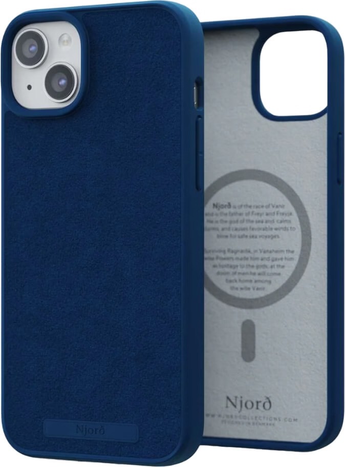 Чехол для смартфона Njord Suede MagSafe Case Navy Blue for iPhone 15 Plus (NA52SU01) - Фото 1