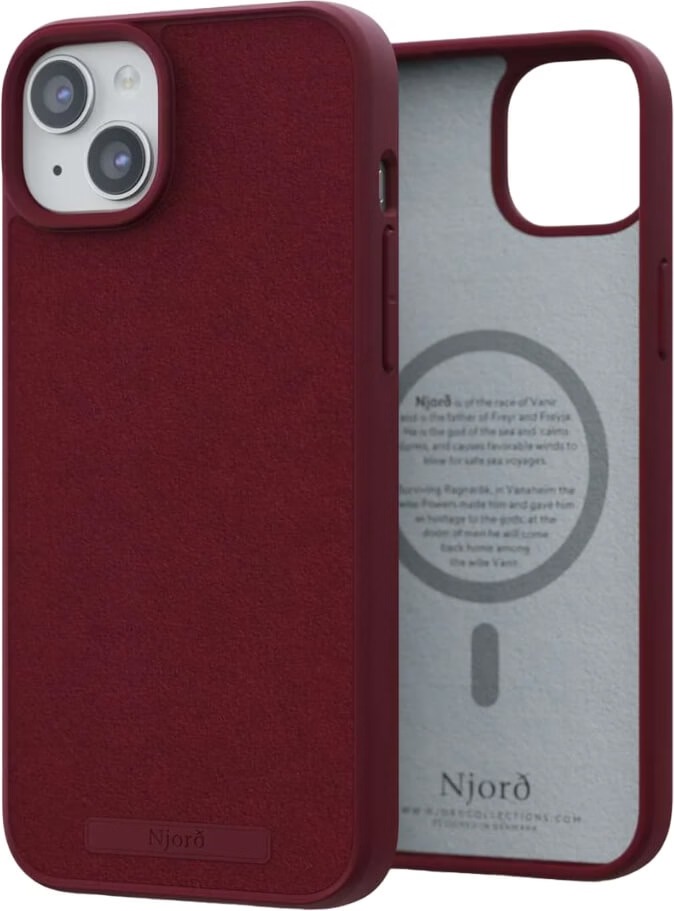 Чехол для смартфона Njord Suede MagSafe Case Crimson Red for iPhone 15 Plus (NA52SU11) - Фото 1