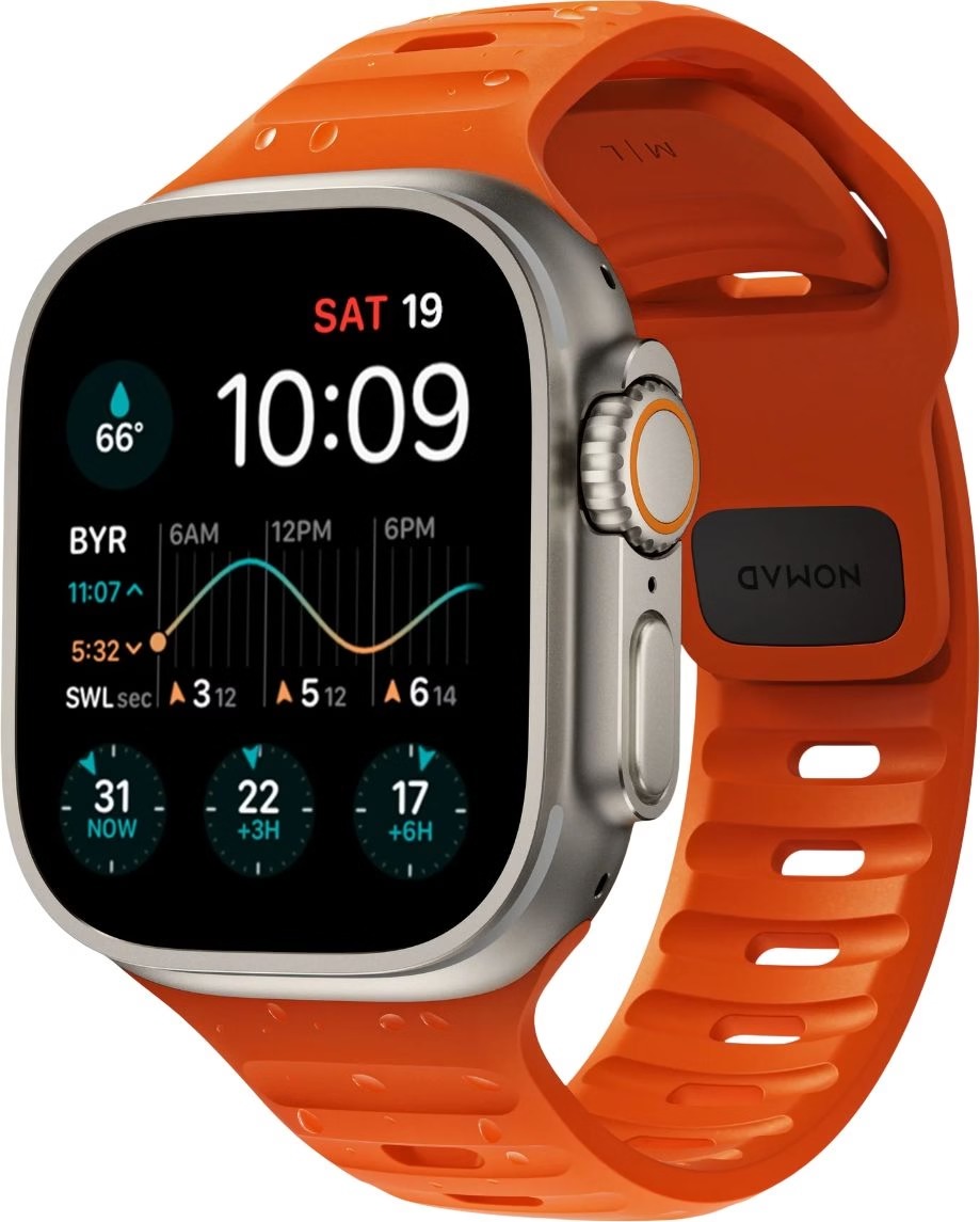 Ремешок для смарт-часов Nomad Sport Band Ultra Orange 46mm/49mm (NM00736685) - Фото 1