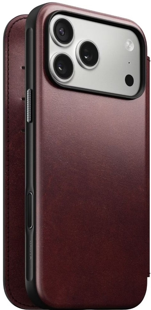 Чехол для смартфона Nomad Modern Leather Folio Case Horween Burgundy for iPhone 17 Pro Max (NM011826858) - Фото 1