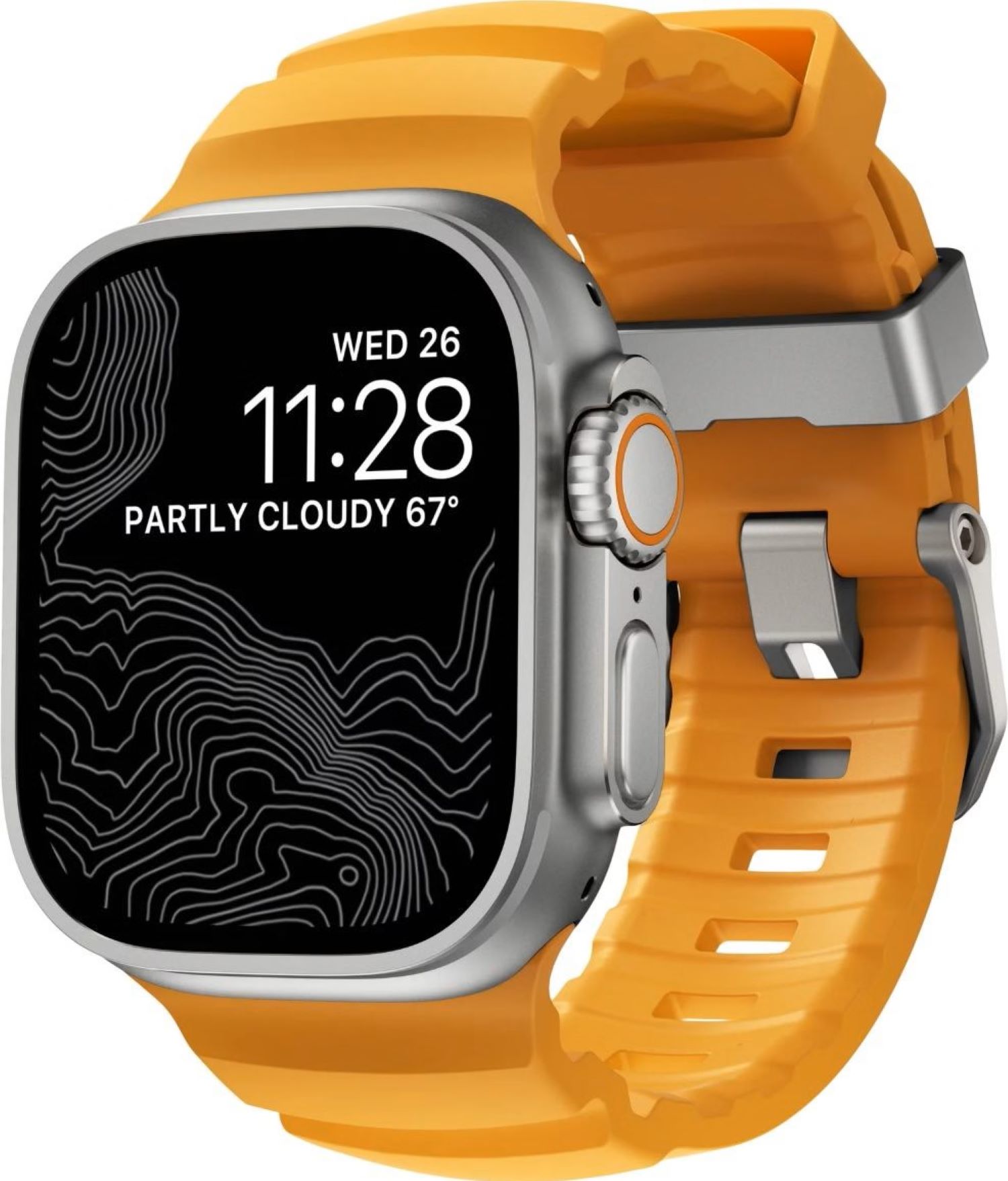 Ремешок для смарт-часов Nomad Rocky Point Band Natural Titanium Hardware Sol 46mm/49mm (NM013602858) - Фото 1