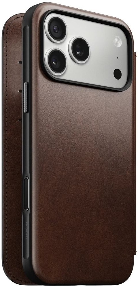 Чехол для смартфона Nomad Modern Leather Folio Case Horween Rustic Brown for iPhone 17 Pro Max (NM014100858) - Фото 1