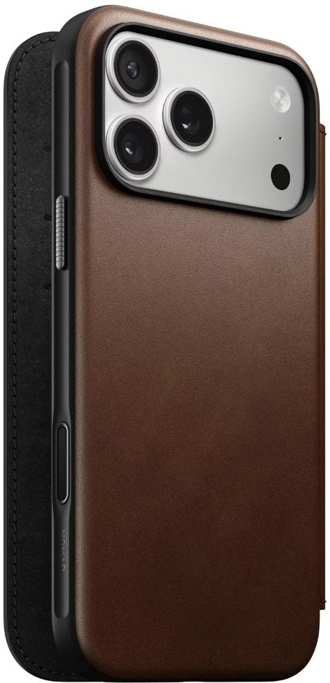 Чехол для смартфона Nomad Modern Leather Folio Case Brown for iPhone 17 Pro (NM014186858) - Фото 1