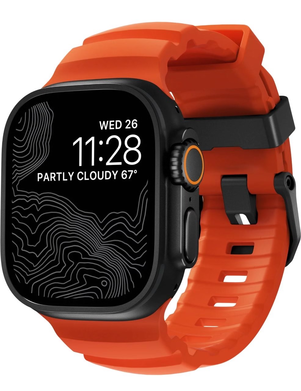 Ремінець для смарт-годинника Nomad Rocky Point Band Black Titanium Hardware Magma 46mm/49mm (NM014865858) - Фото 1