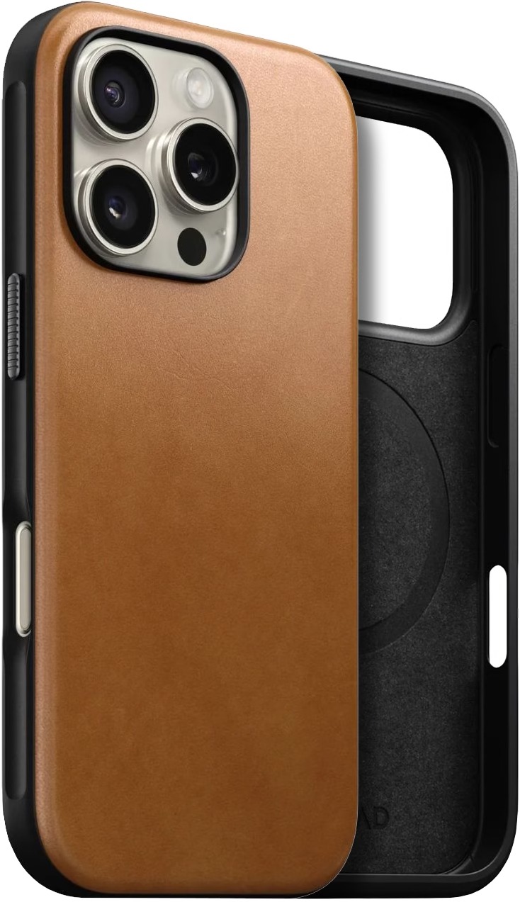 Чехол для смартфона Nomad Modern Leather English Tan for iPhone 16 Pro Max (NM01691785) - Фото 1