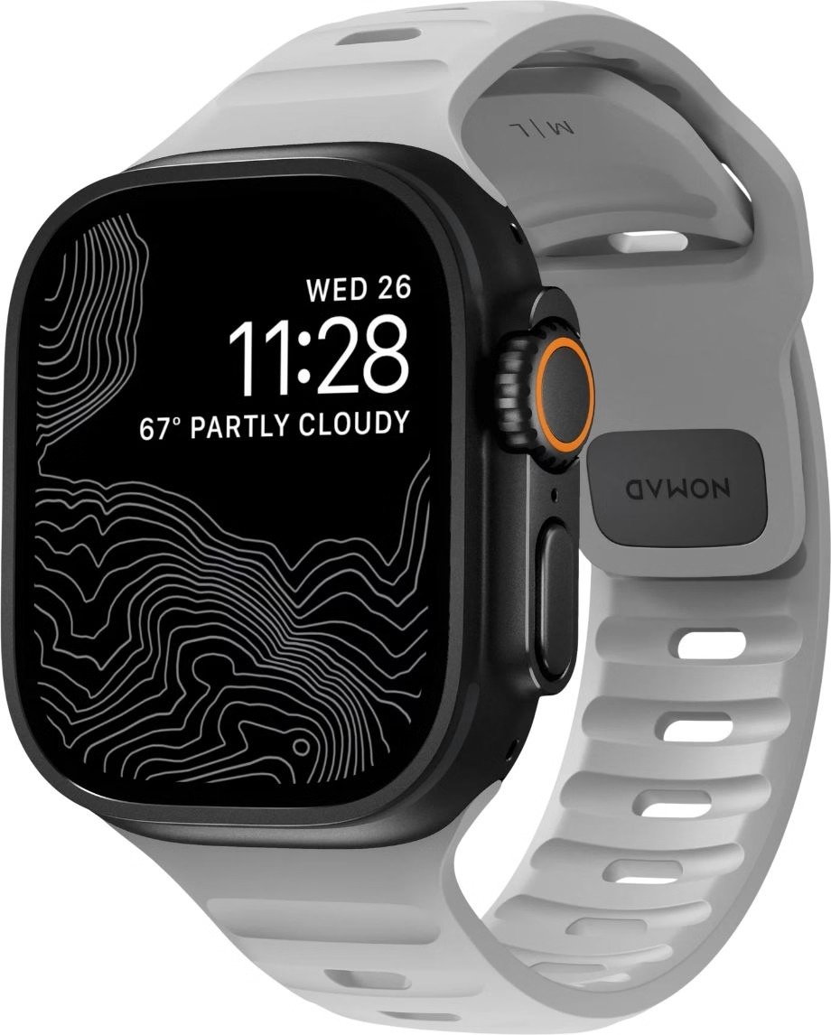 Ремешок для смарт-часов Nomad Sport Band Lunar Gray 46mm/49mm (NM01958185) - Фото 1