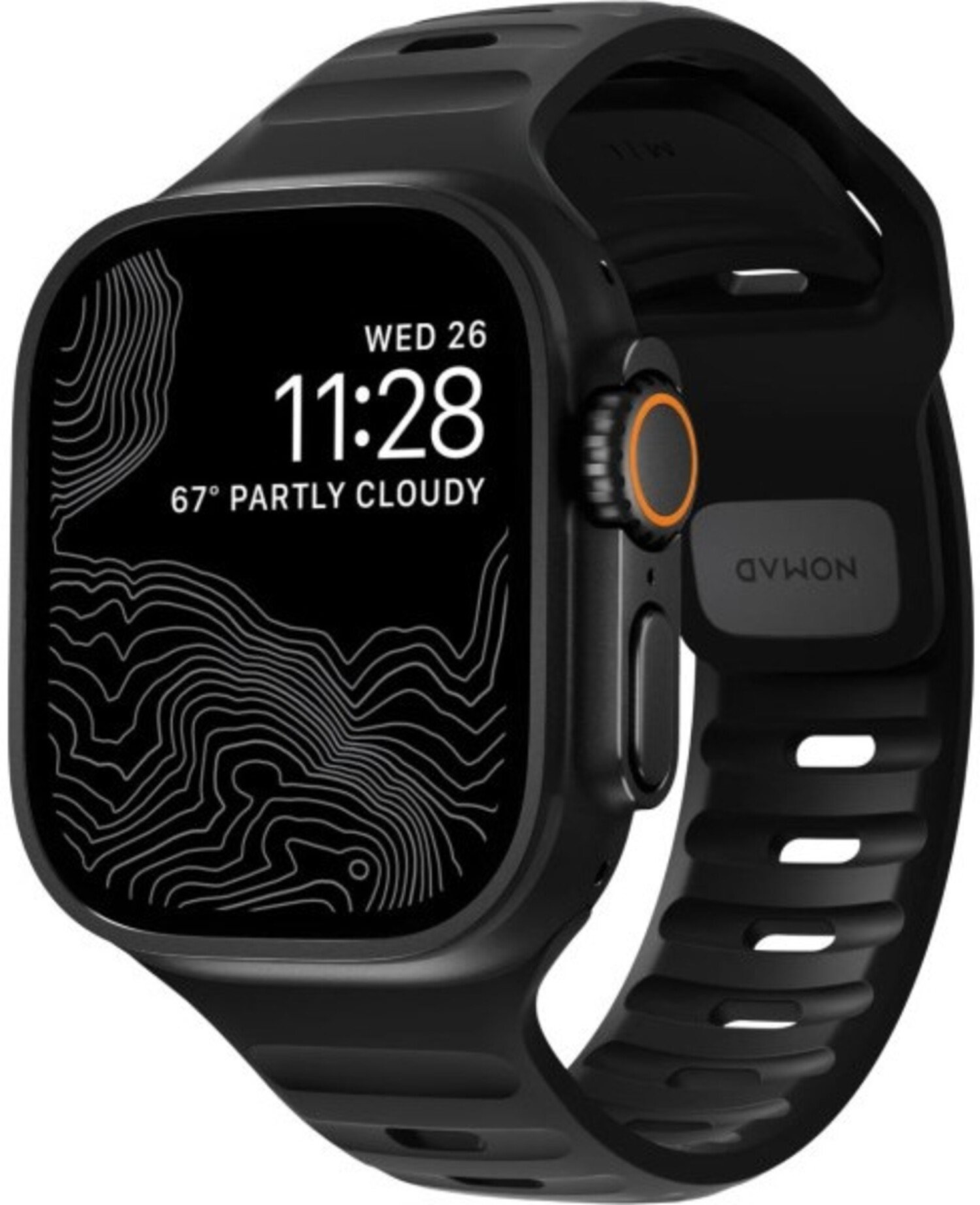 Ремешок для смарт-часов Nomad Sport Band Black 46mm/49mm (NM1AM10000) - Фото 1