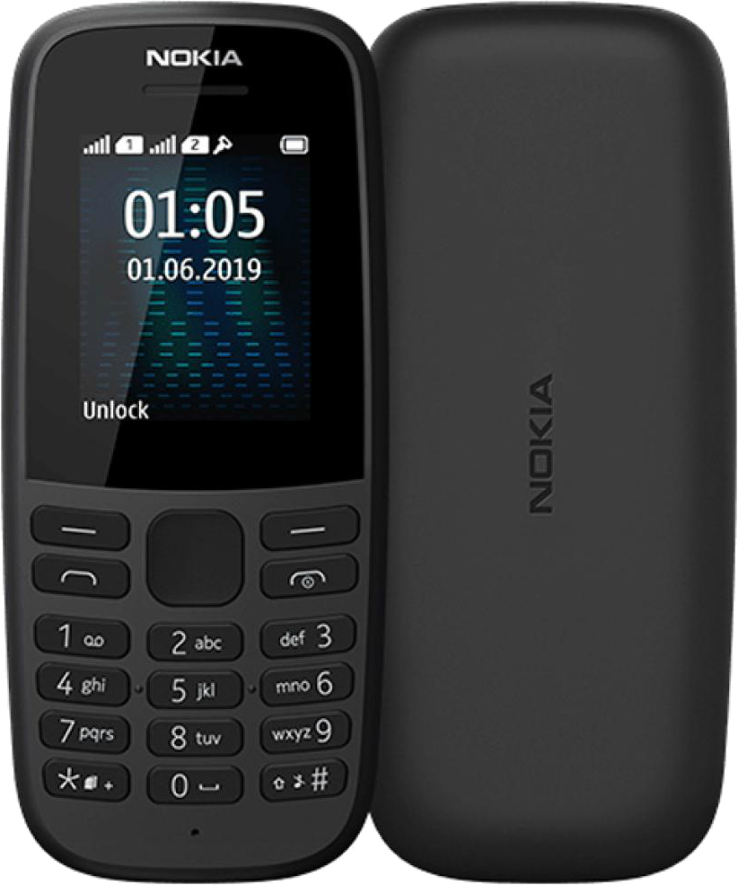 Уценка - Мобильный телефон Nokia 105 DS 2019 Black - Фото 1