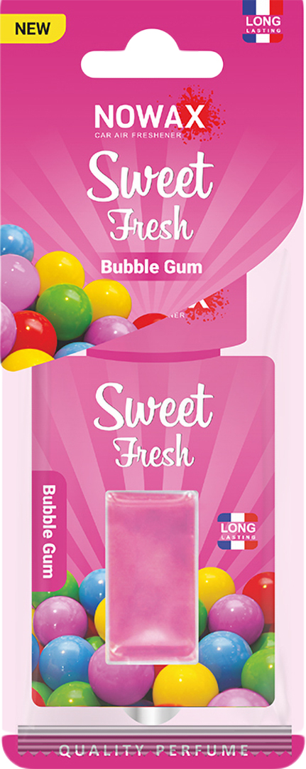 Ароматизатор для авто NOWAX мембранний Sweet Fresh NEW Bubble Gum (NX00123) - Фото 1