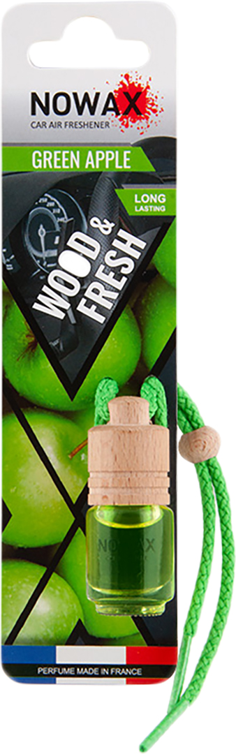 Ароматизатор для авто NOWAX Wood&Fresh Green apple 5 мл (NX07705) - Фото 1