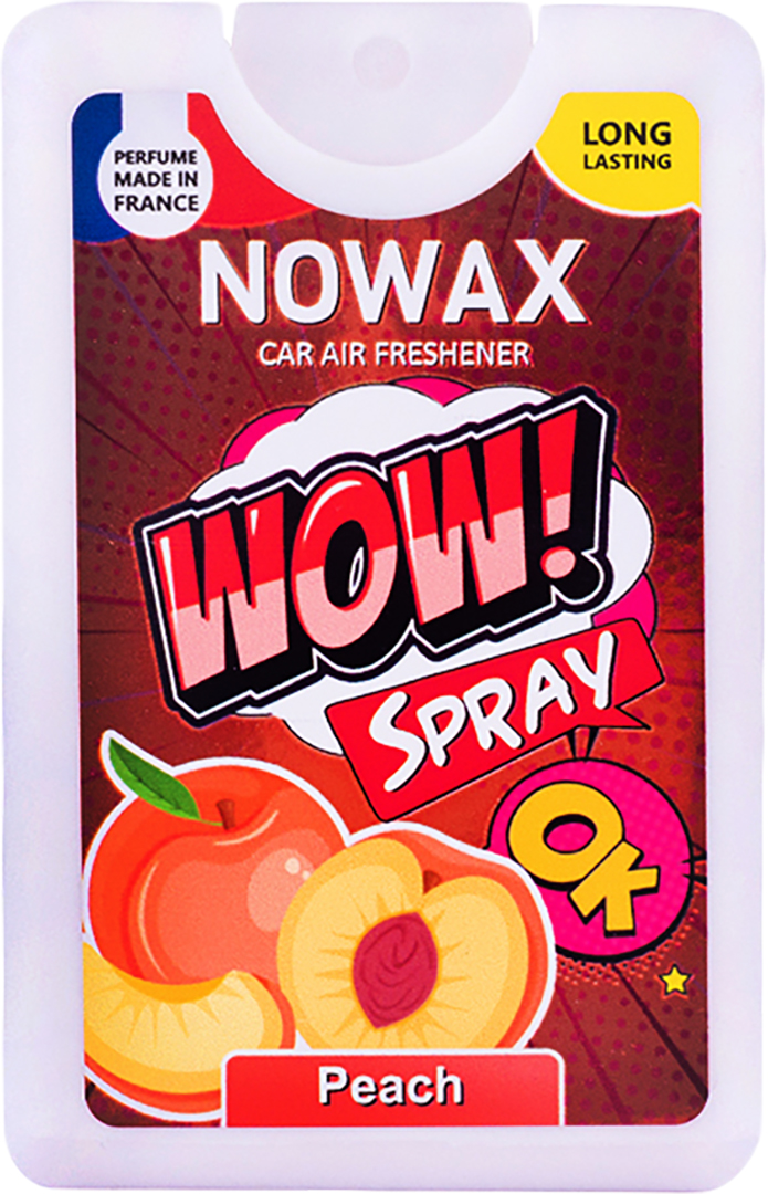 Ароматизатор для авто NOWAX з розпилювачем WOW Spray 18 мл Peach (NX00142) - Фото 1