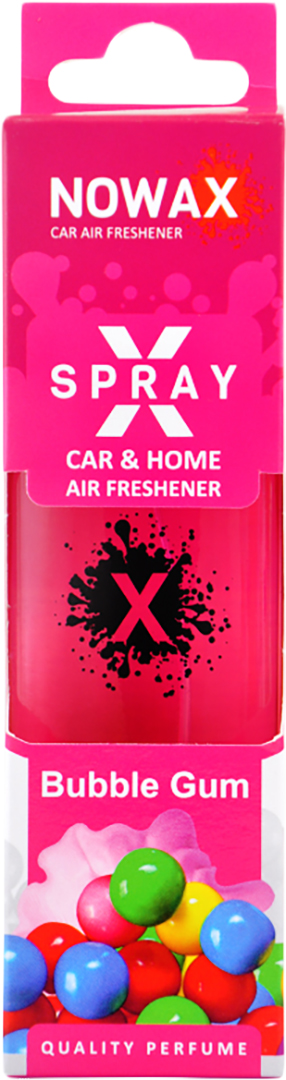 Ароматизатор для авто NOWAX з розпилювачем X Spray Bubble Gum 50 мл (NX07594) - Фото 1