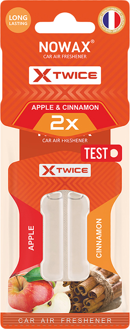 Ароматизатор для авто NOWAX з подвійною капсулою X Twice Apple & Cinnamon (NX00148) - Фото 1