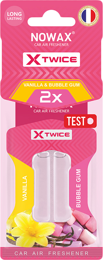 Ароматизатор для авто NOWAX з подвійною капсулою X Twice Bubble Gum & Vanilla (NX00152) - Фото 1