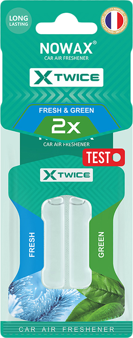 Ароматизатор для авто NOWAX з подвійною капсулою X Twice Fresh & Green (NX00154) - Фото 1
