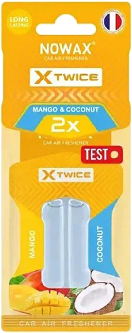 Ароматизатор для авто NOWAX з подвійною капсулою X Twice Mango & Coconut (NX00163) - Фото 1