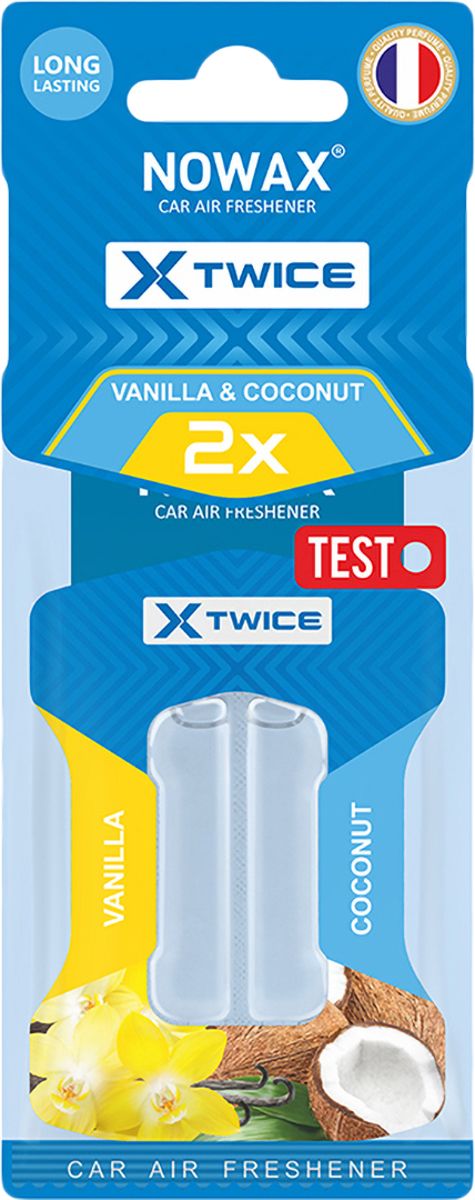 Ароматизатор для авто NOWAX з подвійною капсулою X Twice Vanila & Coconut (NX00157) - Фото 1