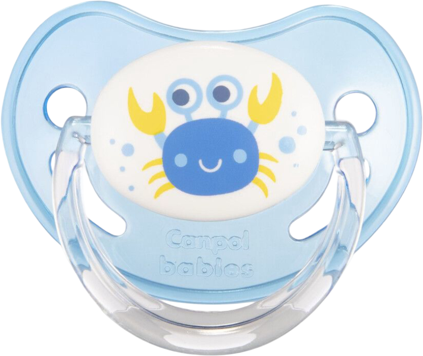 Анатомічна пустушка Canpol babies 0-6 м-ців Love&sea - блакитна (22/506_blu_new) - Фото 1
