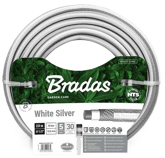 Шланг поливочний BRADAS NTS White Silver 3/4" 20 м (WWS3/420) - Фото 1